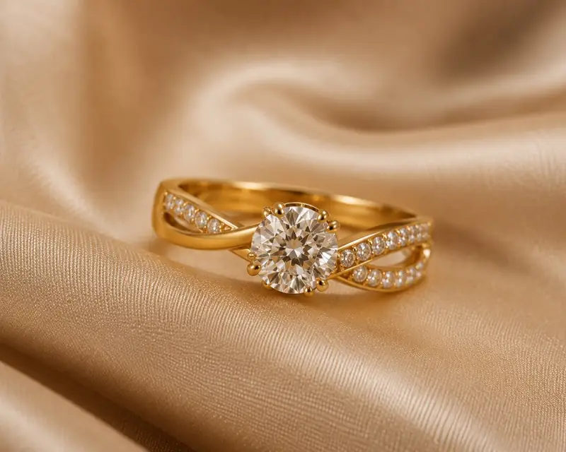 Split Shank Solitaire Ring - BBS GOLD wholesale collection