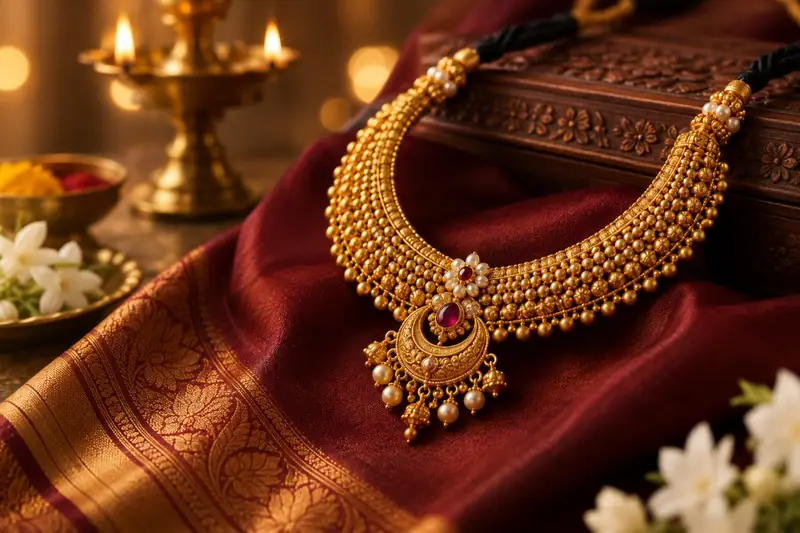 Ruby Chandbali Mangalsutra - BBS GOLD wholesale collection