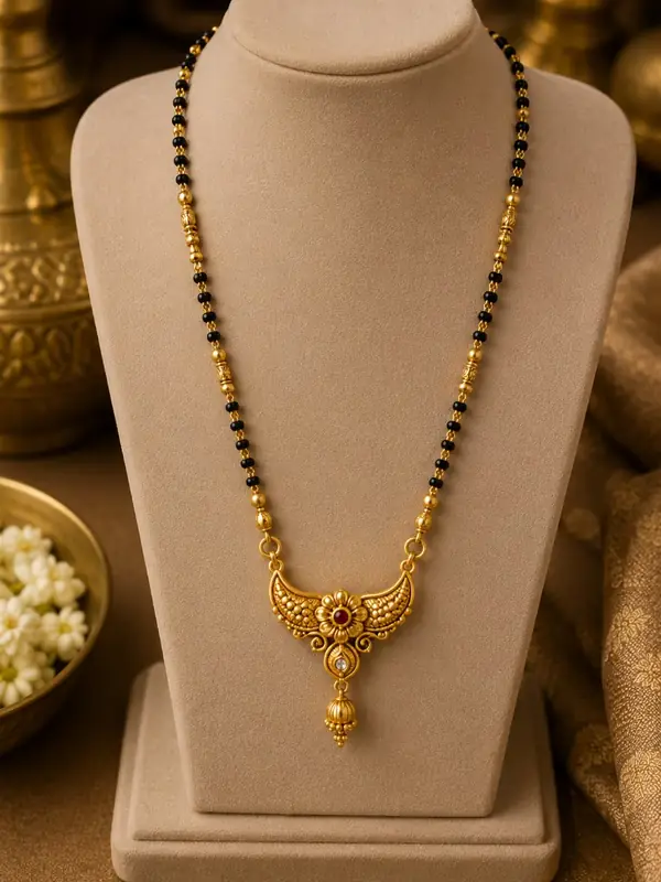 Floral Ruby Mangalsutra - BBS GOLD wholesale collection