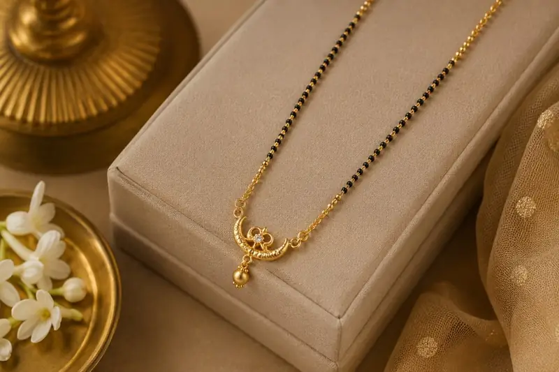 Crescent Diamond Mangalsutra - BBS GOLD wholesale collection